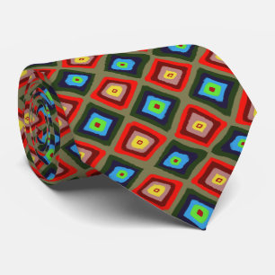 Cravate Motif diamant couleurs tribales audacieuses