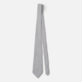 Cravate Motif diamant - gris argent et blanc (Devant)