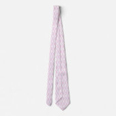 Cravate Motif diamant rose pâle et blanc (Dos)