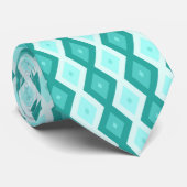 Cravate Motif diamant turquoise (Roulé)