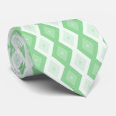 Cravate Motif diamant vert pomme (Roulé)