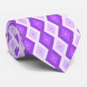 Cravate Motif diamant violet clair (Roulé)