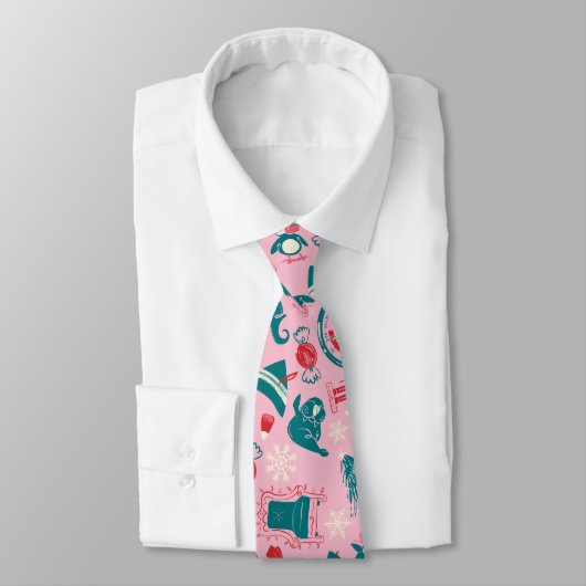 Cravate Motif d'icône encadrée Elf Holiday (Attaché)