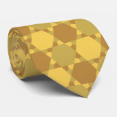 Cravate Motif d'illusion optique étoile Brown de sable (Roulé)