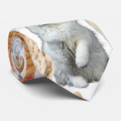 Cravate Motif d'impression chats 01x4 (Roulé)