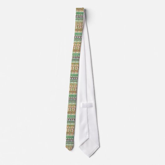 Cravate Motif d'impression tribal Aztec géométrique multic (Dos)