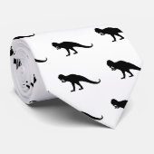 Cravate Motif Dinosaur noir (Roulé)