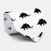 Cravate Motif Dinosaur noir (Roulé)