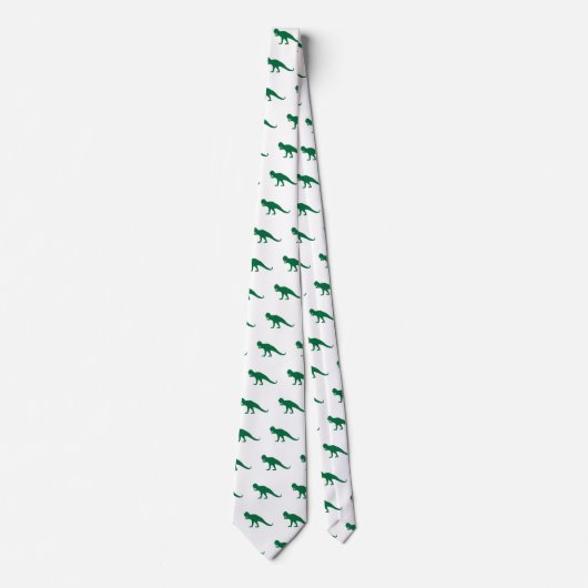 Cravate Motif Dinosaur Vert (Devant)