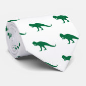 Cravate Motif Dinosaur Vert (Roulé)