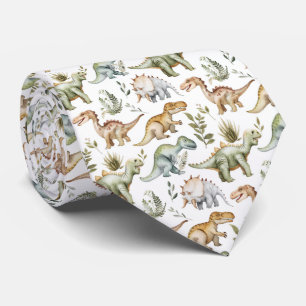 Cravate Motif dinosaure carrelé cool