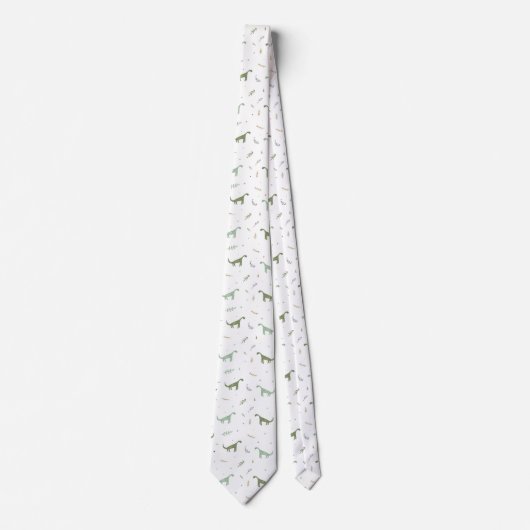Cravate Motif Dinosaure Vert (Devant)