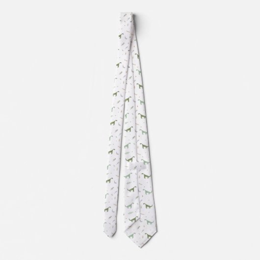 Cravate Motif Dinosaure Vert (Dos)