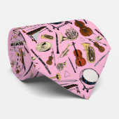Cravate Motif d'instruments orchestraux (Roulé)