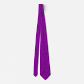 Cravate Motif Discreet Abstrait de fleurs violette (Dos)