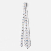 Cravate Motif d'oeil maléfique rétro bohème blanc (Dos)