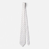 Cravate Motif d'oie blanche mignonne (Devant)