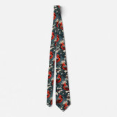 Cravate Motif d'oiseau Cardinal Rouge (Dos)