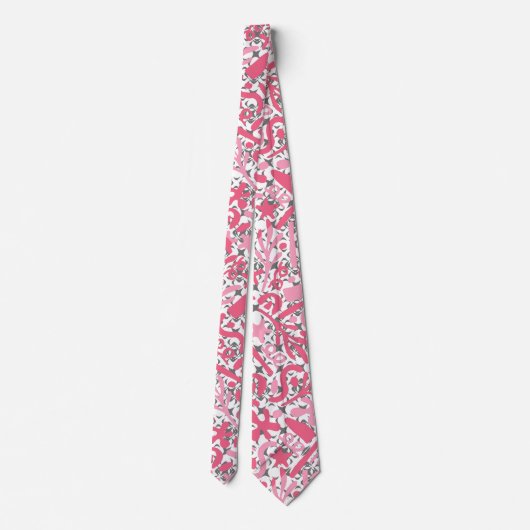 Cravate Motif Doodle en rose.01.w (Dos)