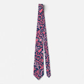 Cravate Motif Doodle en rose.01.w D Bleu BG (Devant)