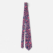 Cravate Motif Doodle en rose.01.w D Bleu BG (Dos)