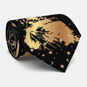 Cravate Motif d'or 07,bw Bleu BG (Roulé)