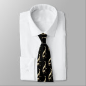 Cravate Motif d'or chien (Attaché)