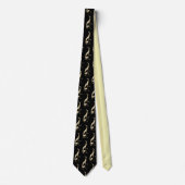 Cravate Motif d'or chien (Devant)