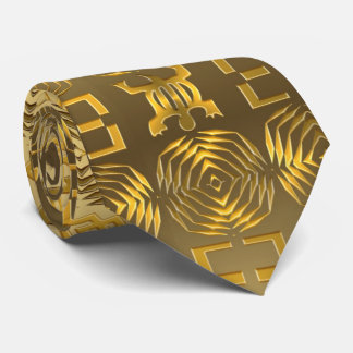 Cravate Motif d'or tribal d'Afrique ethnique