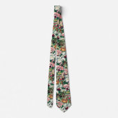 Cravate Motif d'orchidée blanche rose jaune (Dos)