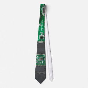 Cravate motif d'ordinateur de carte à circuit électronique