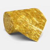 Cravate Motif doré et jaune en marbre doré (Roulé)