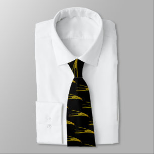 Cravate Motif d'orge amusant noir