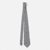 Cravate Motif d'ouverture - Noir sur Blanc (Dos)