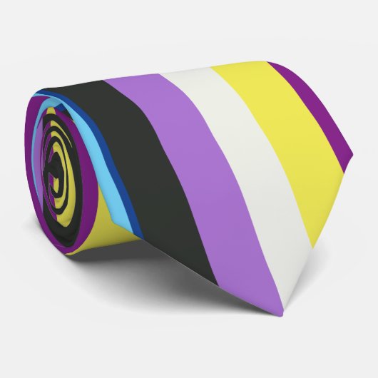 Cravate Motif   Drapeau coloré (Roulé)