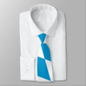 Cravate Motif Drapeau Diamant Bavière bleu et blanc (Attaché)