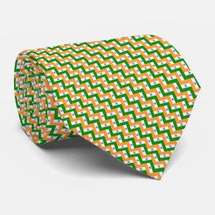 Cravate Motif Drapeau Inde Patchwork