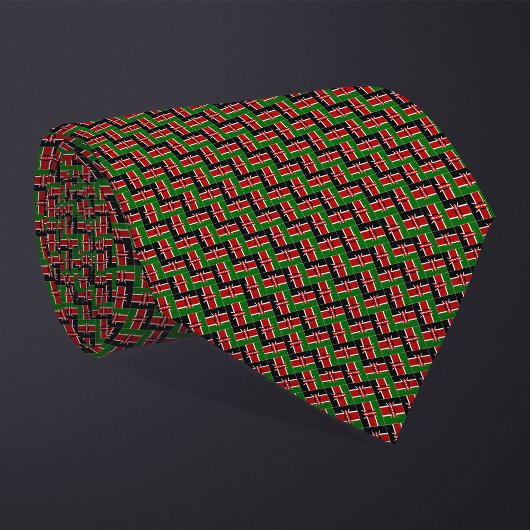 Cravate Motif Drapeau Kenya Patchwork