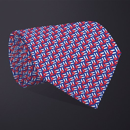 Cravate Motif Drapeau Patchwork Cuba