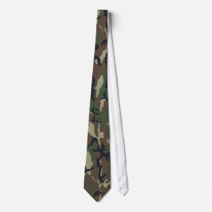 Cravate Motif du camouflage vert militaire