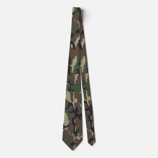 Cravate Motif du camouflage vert militaire (Devant)