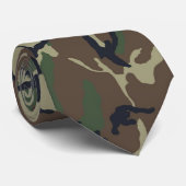 Cravate Motif du camouflage vert militaire (Roulé)