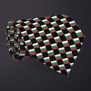 Cravate motif du drapeau À damiers Bulgarie