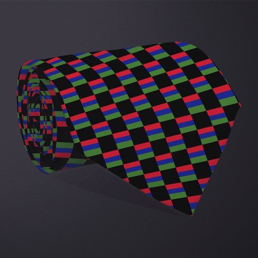 Cravate motif du drapeau À damiers Gambie