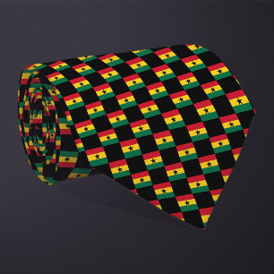 Cravate motif du drapeau À damiers Ghana