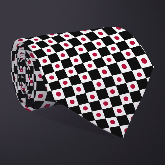 Cravate motif du drapeau À damiers Japon