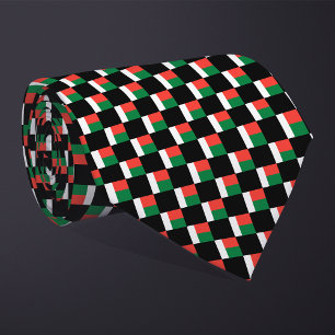 Cravate motif du drapeau À damiers Madagascar