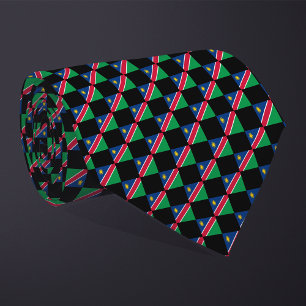 Cravate motif du drapeau À damiers Namibie