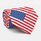 Cravate Motif du drapeau américain (Roulé)