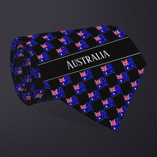 Cravate Motif du drapeau australien Wavy